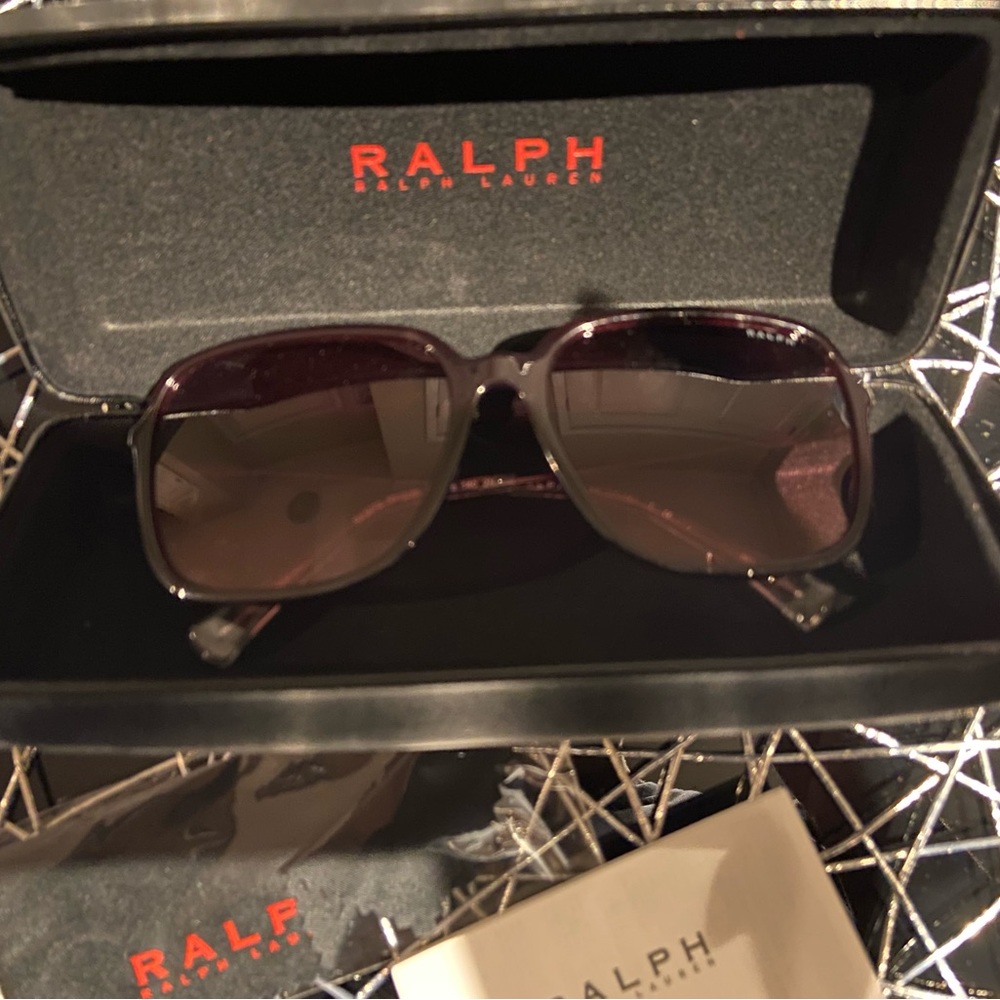 Ralph Lauren burgundy opal shades! Great condition, barely worn!